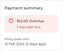 Payment overdue