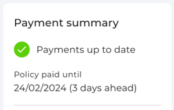 Payments up to date 1